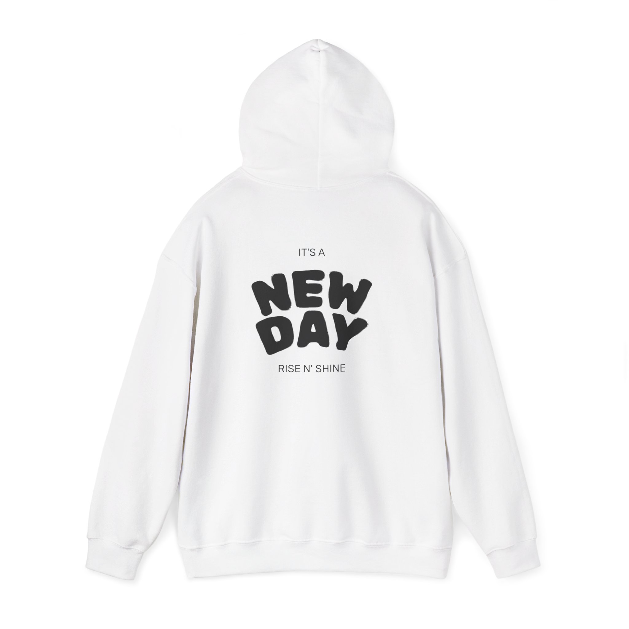 Patriotic LOVE Hoodie – USA Flag Donut Graphic, 'New Day' Back Print - Image 3
