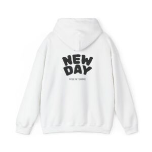 Patriotic LOVE Hoodie – USA Flag Donut Graphic, ‘New Day’ Back Print