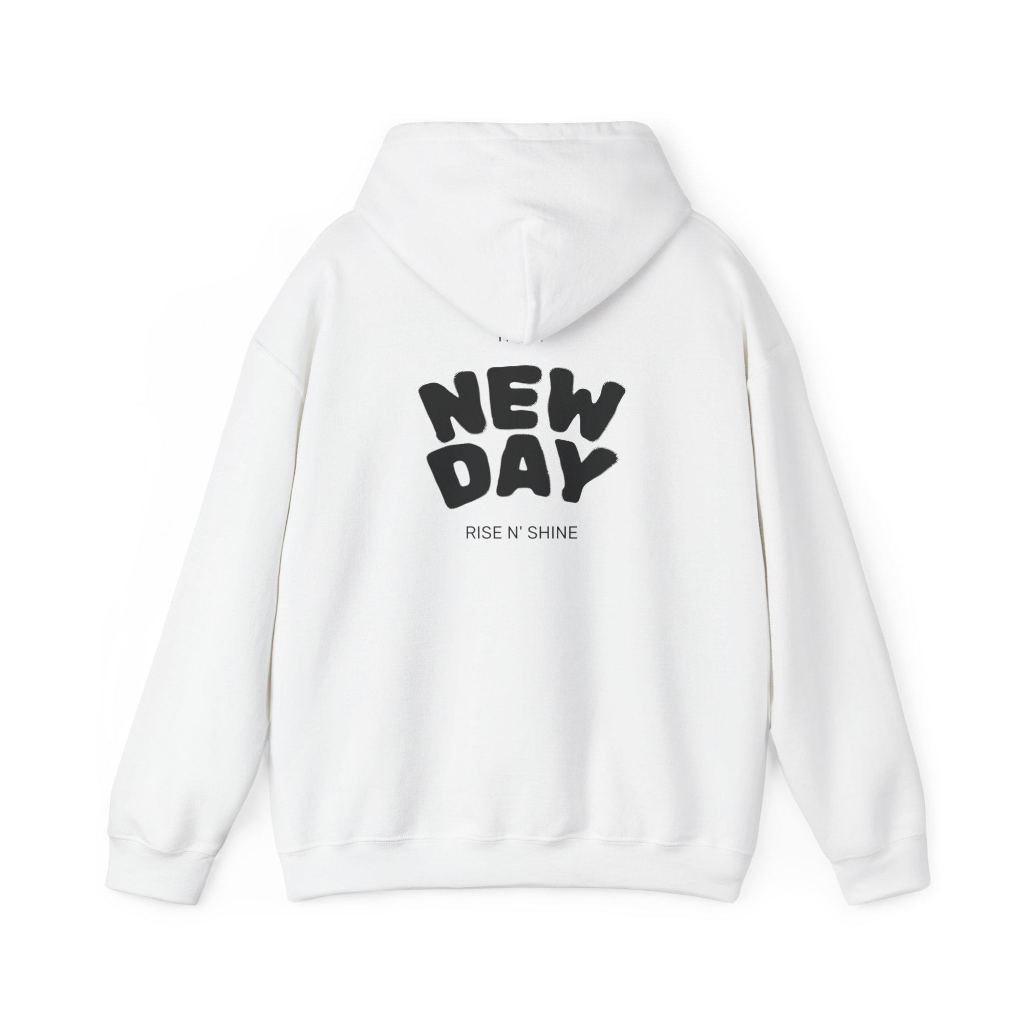 Patriotic LOVE Hoodie – USA Flag Donut Graphic, 'New Day' Back Print - Image 2