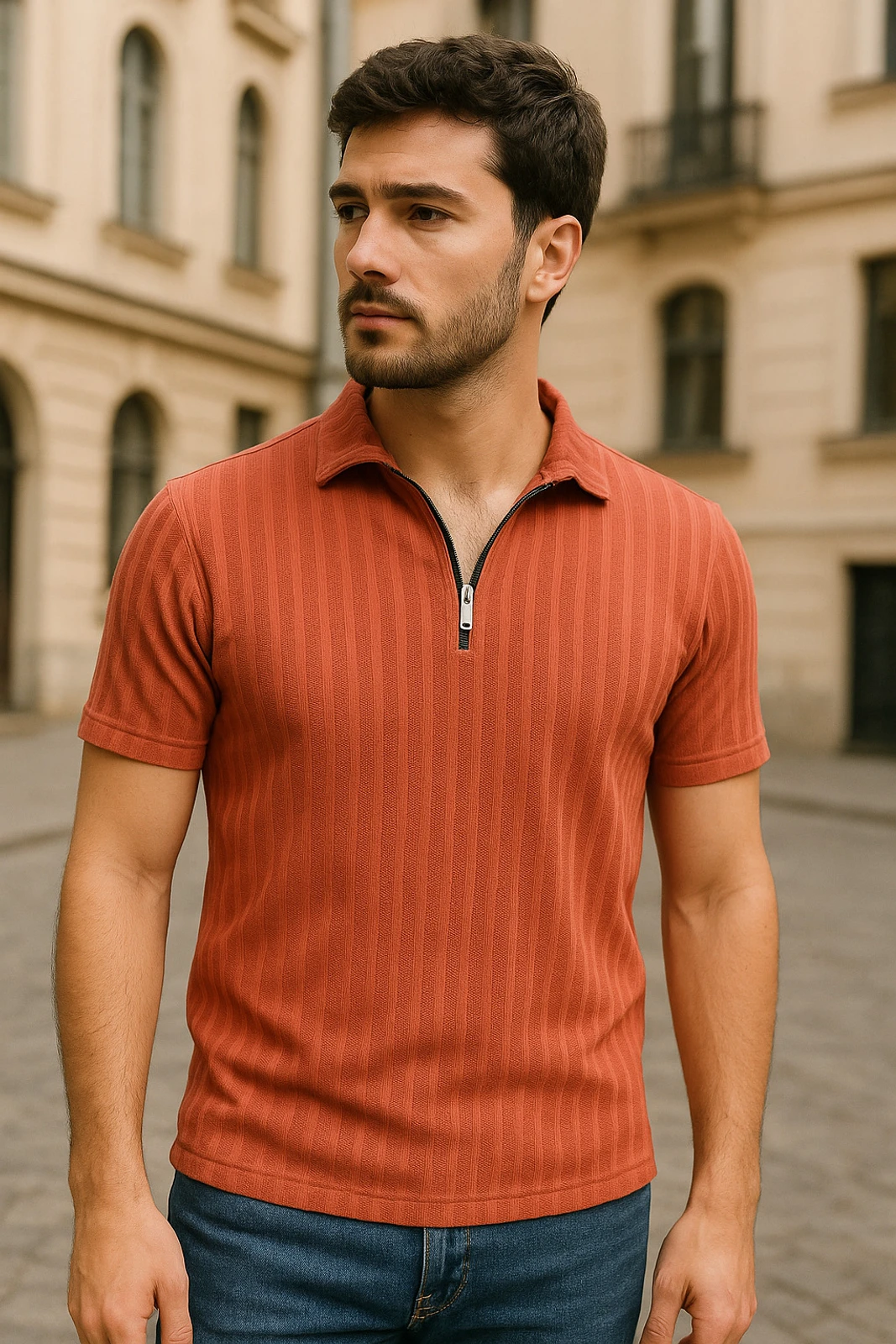 Orange Casual T-shirt - Image 3