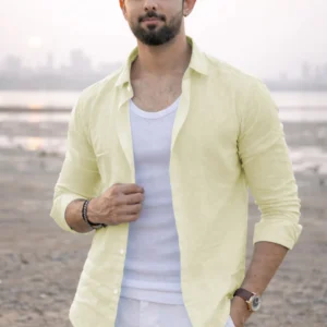 Yellow Casual Shirt For Men