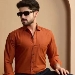 Orange color Shirt for men