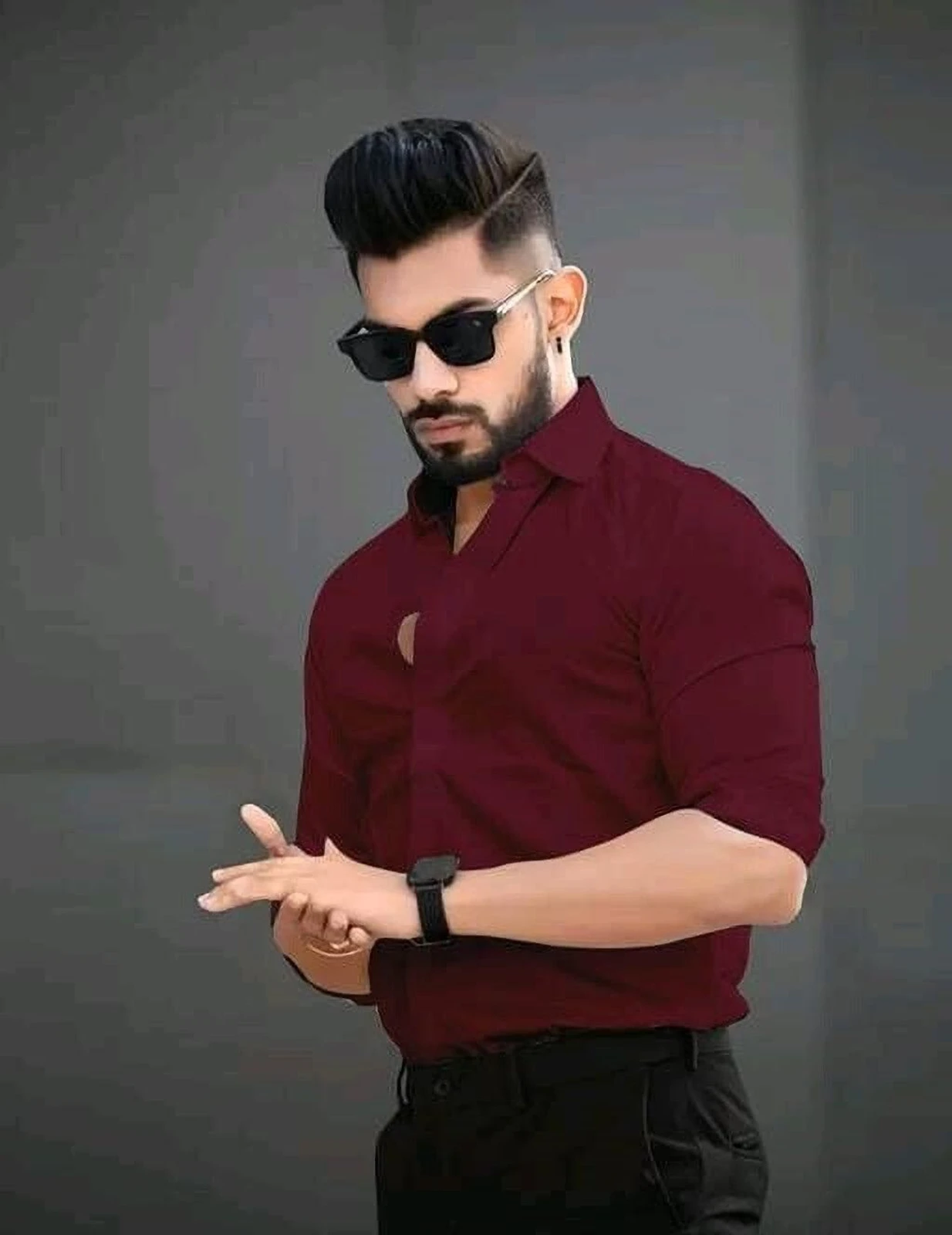 Maroon Casual Shirt - Image 3