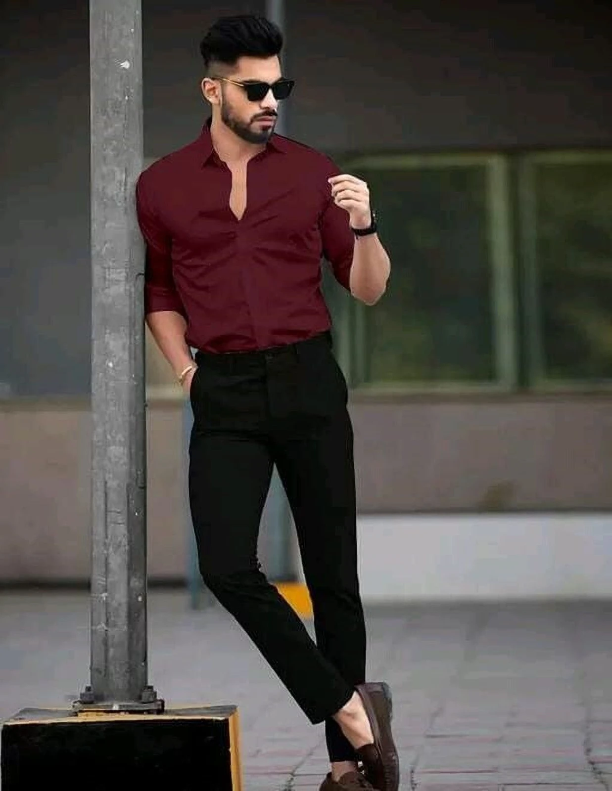 Maroon Casual Shirt